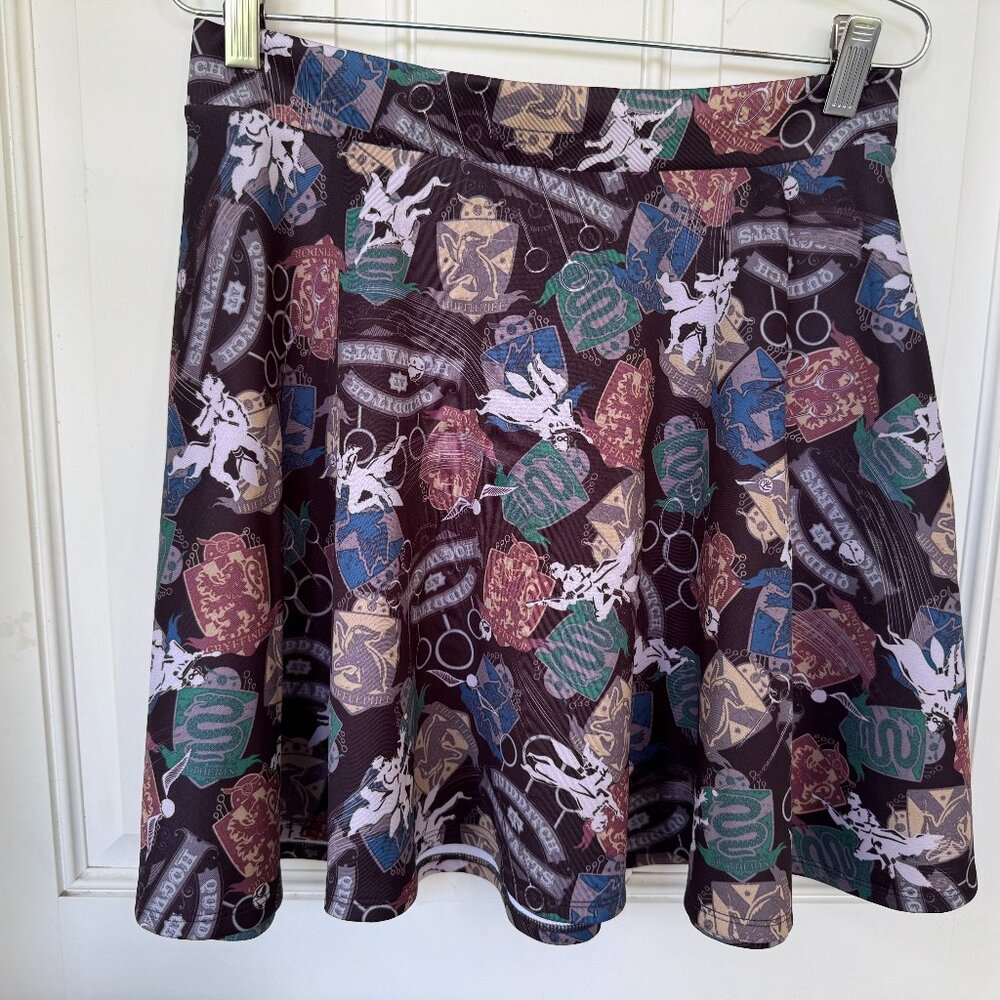 Harry Potter Hogwarts Houses Quidditch Skater Skirt NWT